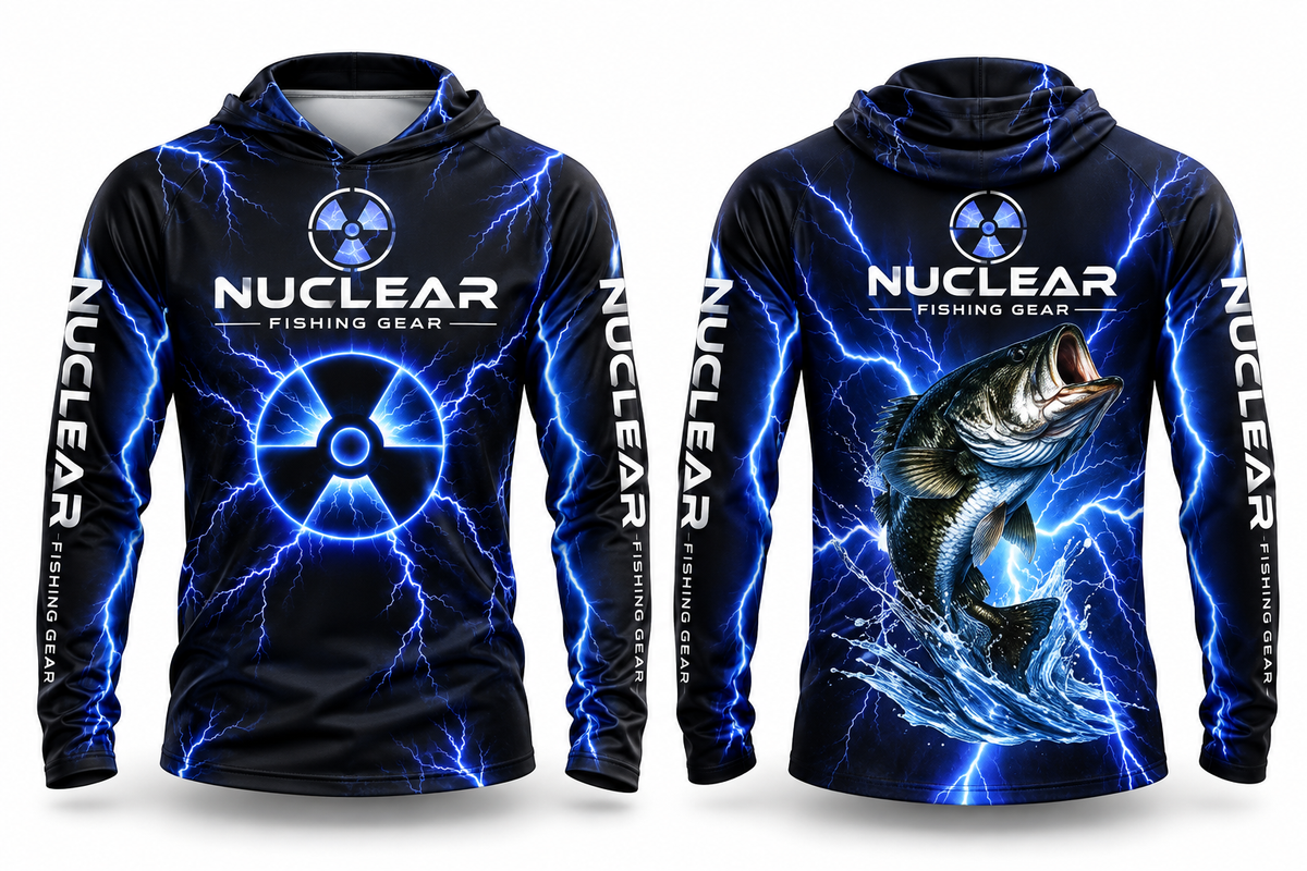 Reactor Blue Black Fishing Sun Shirt