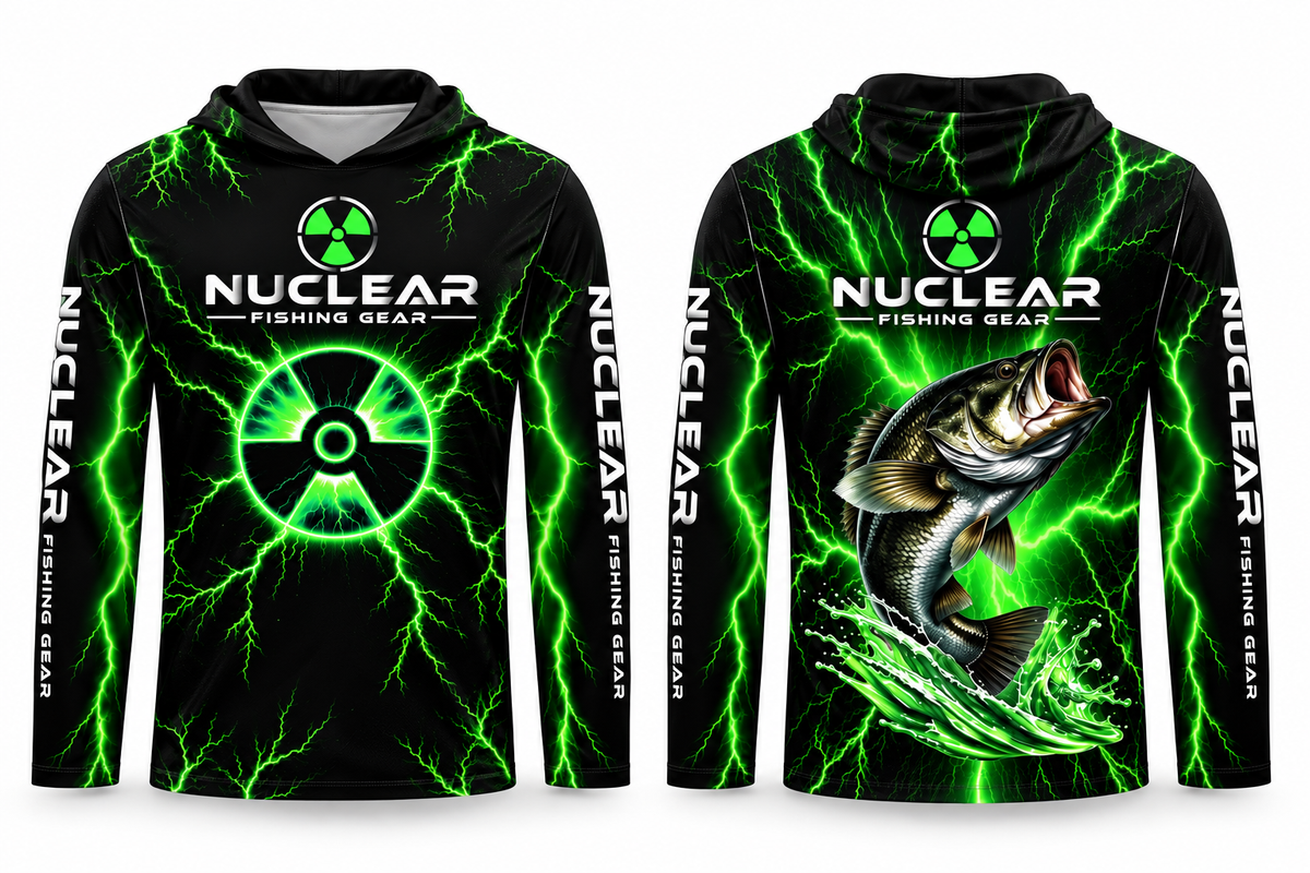 Atomic Green Black Fishing Sun Shirt