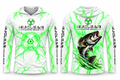 Atomic Green White Fishing Sun Shirt